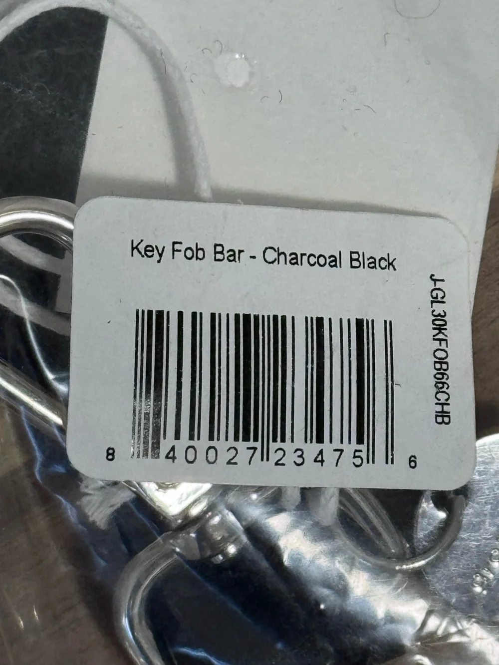 NWT Graf Lantz Merino Wool Bar Key Fob Charcoal Black